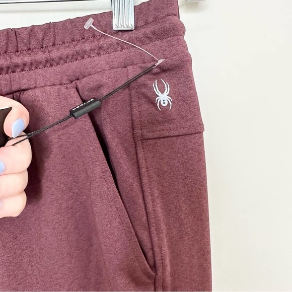 NWT Spyder Active Women's Medium Burgundy Joggers - Picture 6 of 7